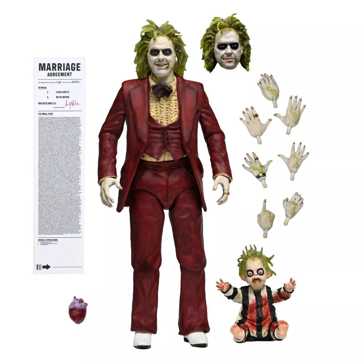 NECA Beetlejuice Red Tuxedo Ultimate Beetlejuice Action Figure